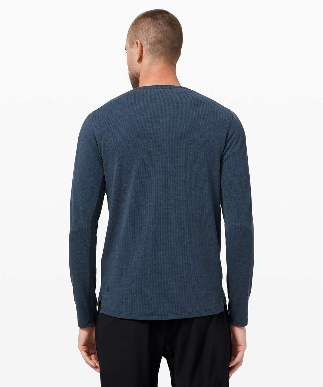 Lululemon Reinstate Long Sleeve Henley - Heathered True Navy