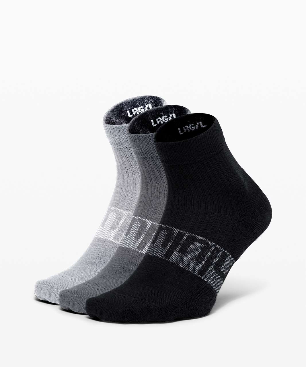 Lululemon Daily Stride Mid Crew Sock *3 Pack - White / Heather Grey / Black