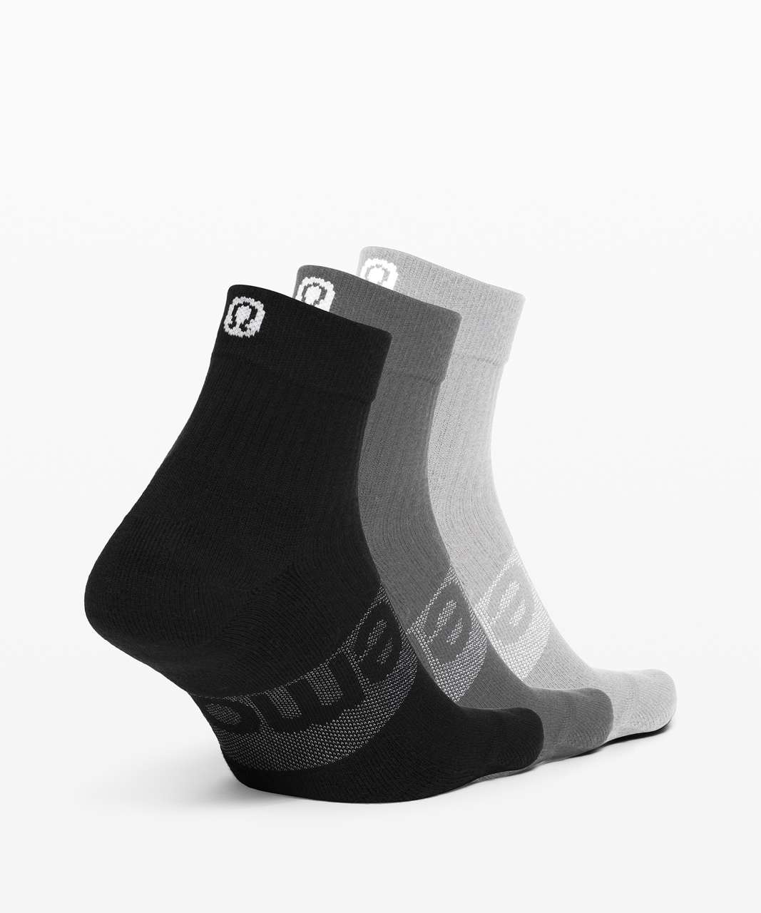 Lululemon Daily Stride Mid Crew Sock *3 Pack - White / Heather Grey / Black