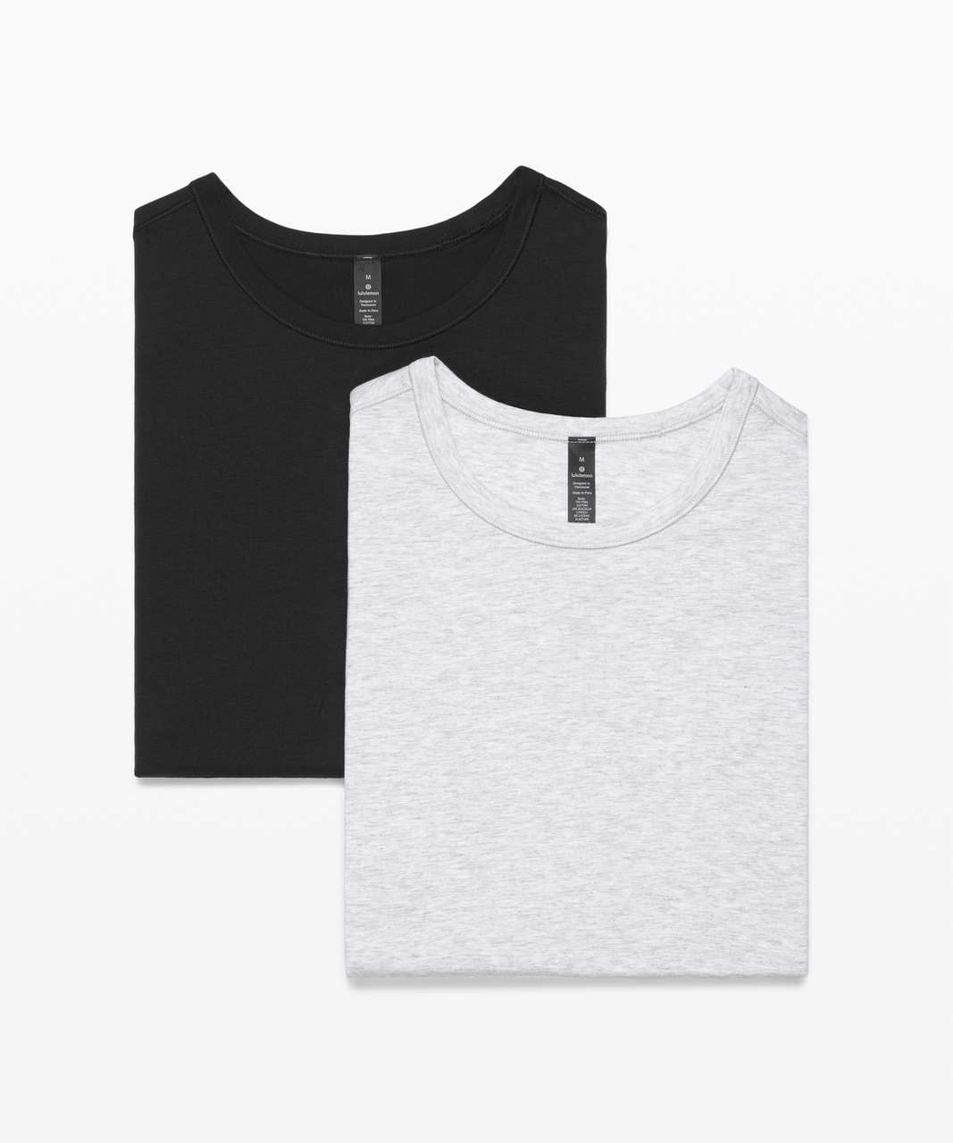 Lululemon 5 Year Basic Tee *2 Pack - Black / Heathered Core Ultra Light Grey