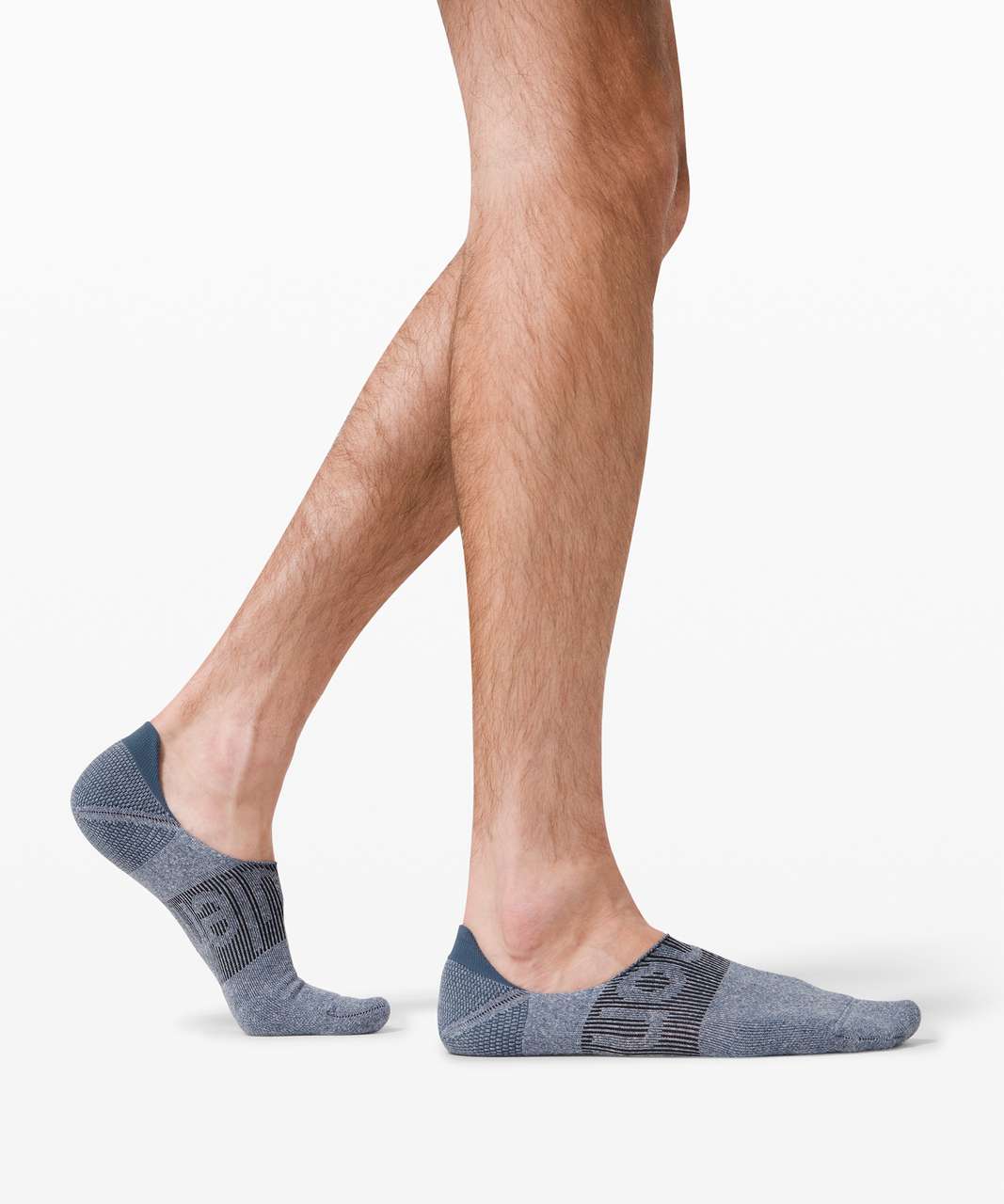 Lululemon Power Stride No-Show Sock with Active Grip *3 Pack - White / Iron Blue / Black (First Release)