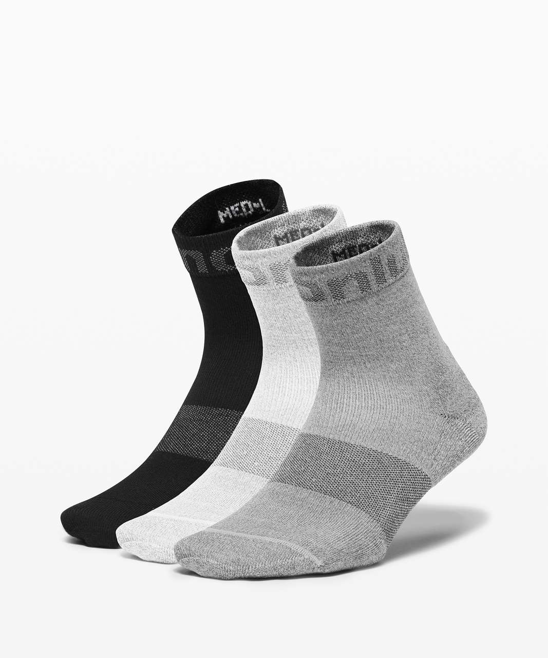 Lululemon Daily Stride Mid Crew Sock *3 Pack - Black / White / Vapor