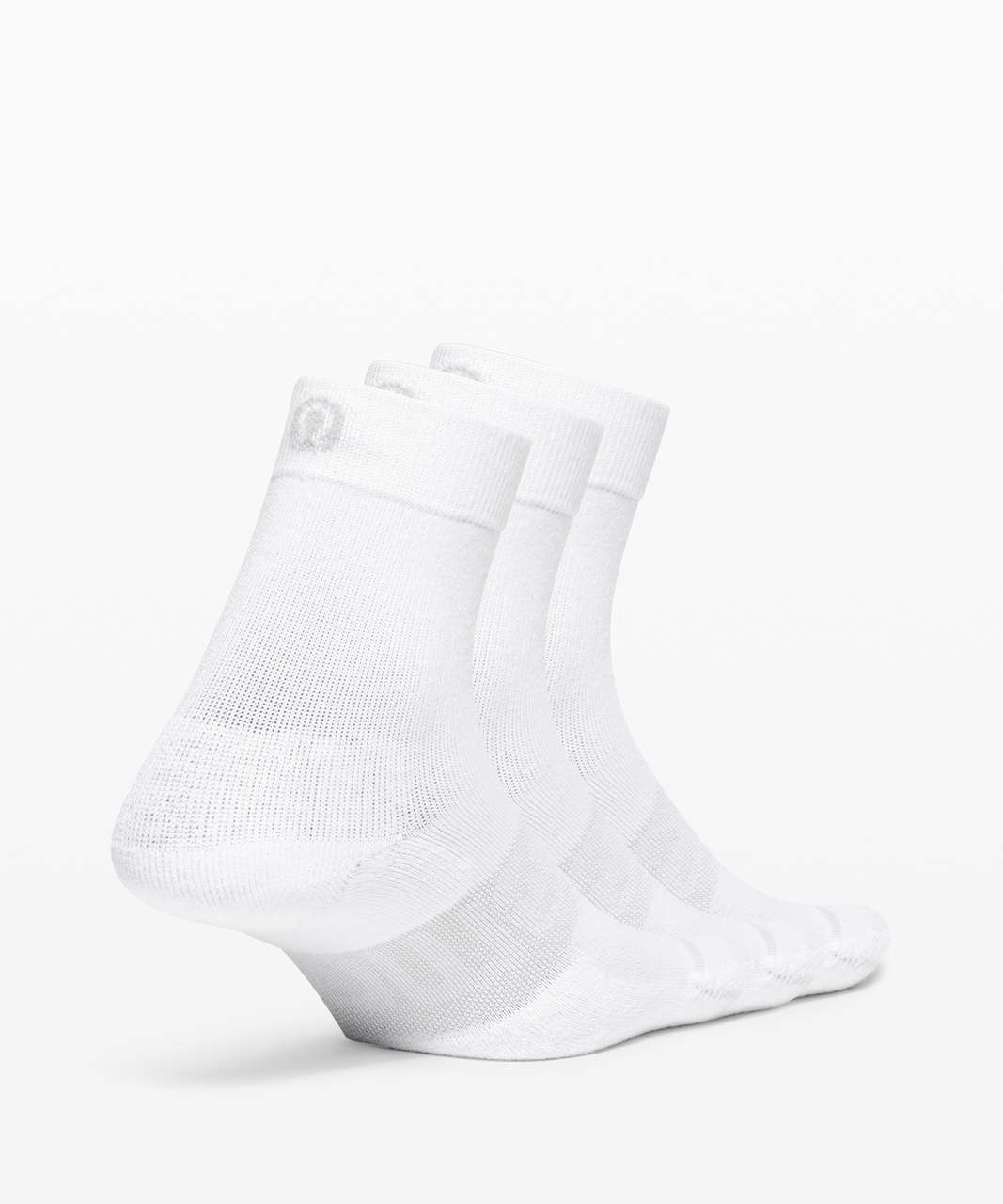 Lululemon Daily Stride Mid Crew Sock *3 Pack - White - lulu fanatics