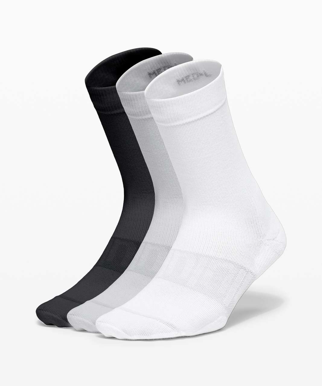 Lululemon Daily Stride Crew Sock *3 Pack - White / Heather Grey / Black