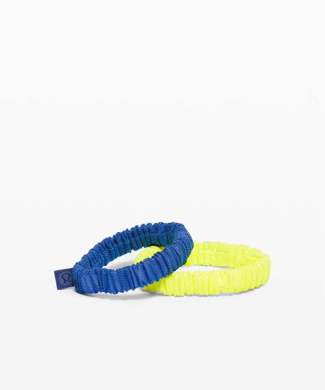 Lululemon Skinny Scrunchie Power Mesh *2 Pack - Regatta Blue / Highlight Yellow