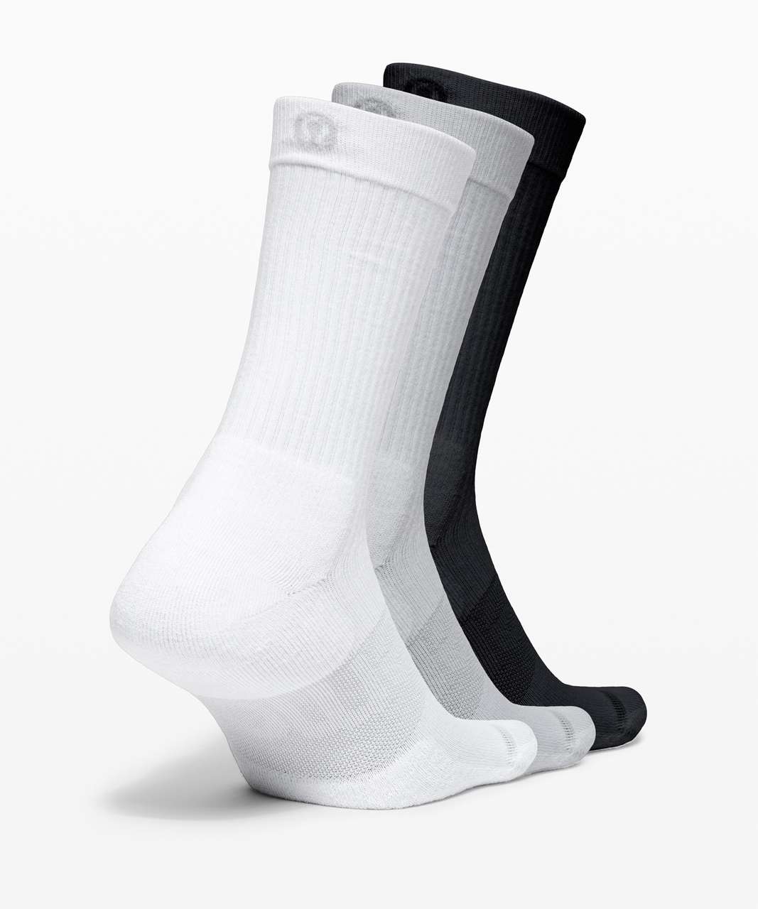 Lululemon Daily Stride Crew Sock *3 Pack - White / Heather Grey / Black (First Release)