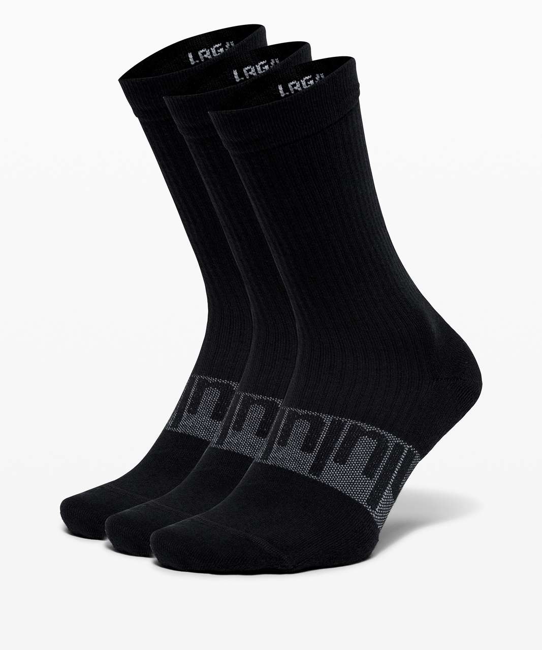 Lululemon Daily Stride Crew Sock *3 Pack - Black (First Release)