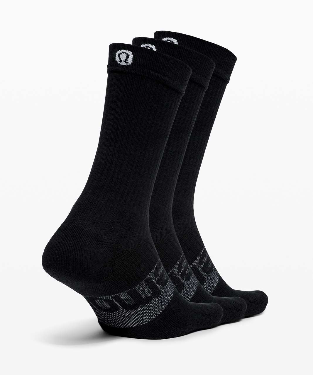 Lululemon Daily Stride Crew Sock *3 Pack - Black (First Release)