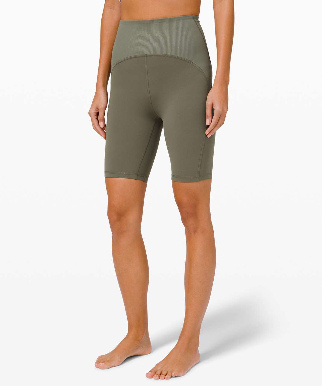 Bronze Green High-Rise Shorts by Lululemon