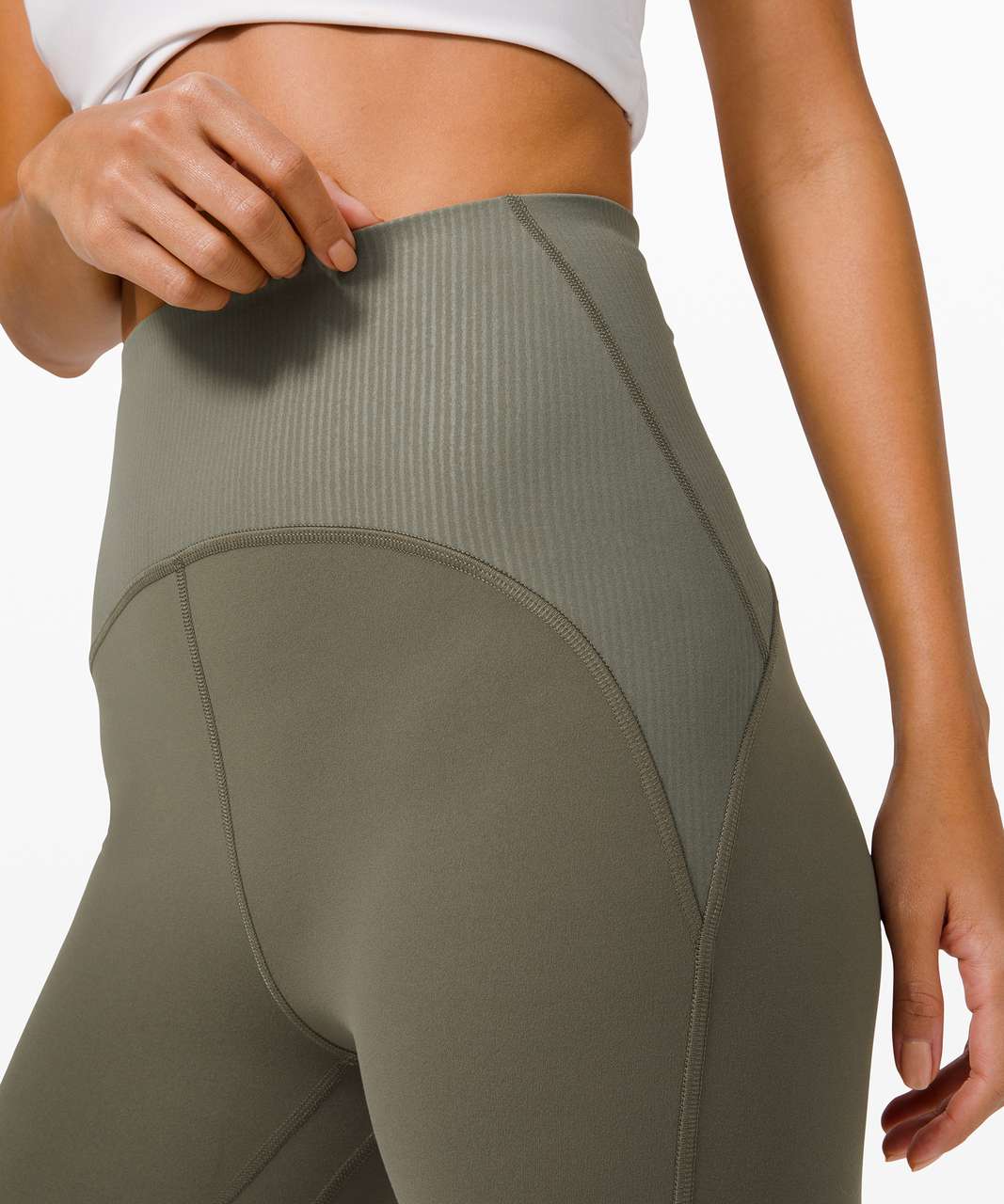 Lululemon Blissful Bend Super High-Rise Short 8" - Army Green