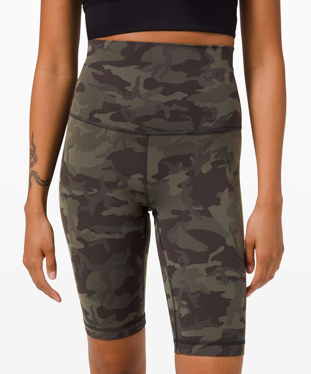 Lululemon Align Super High Rise Short *10 - Incognito Camo Multi Gator  Green - lulu fanatics