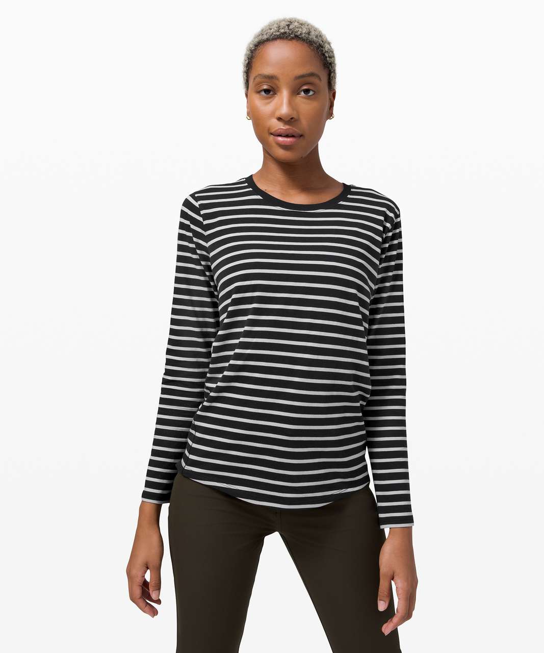 Lululemon Ever Ready Long Sleeve - Yachtie Stripe Black Chrome