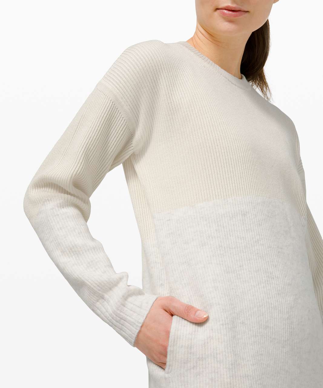 Lululemon Restful Intention Sweater - Light Ivory / Heathered Light Ivory