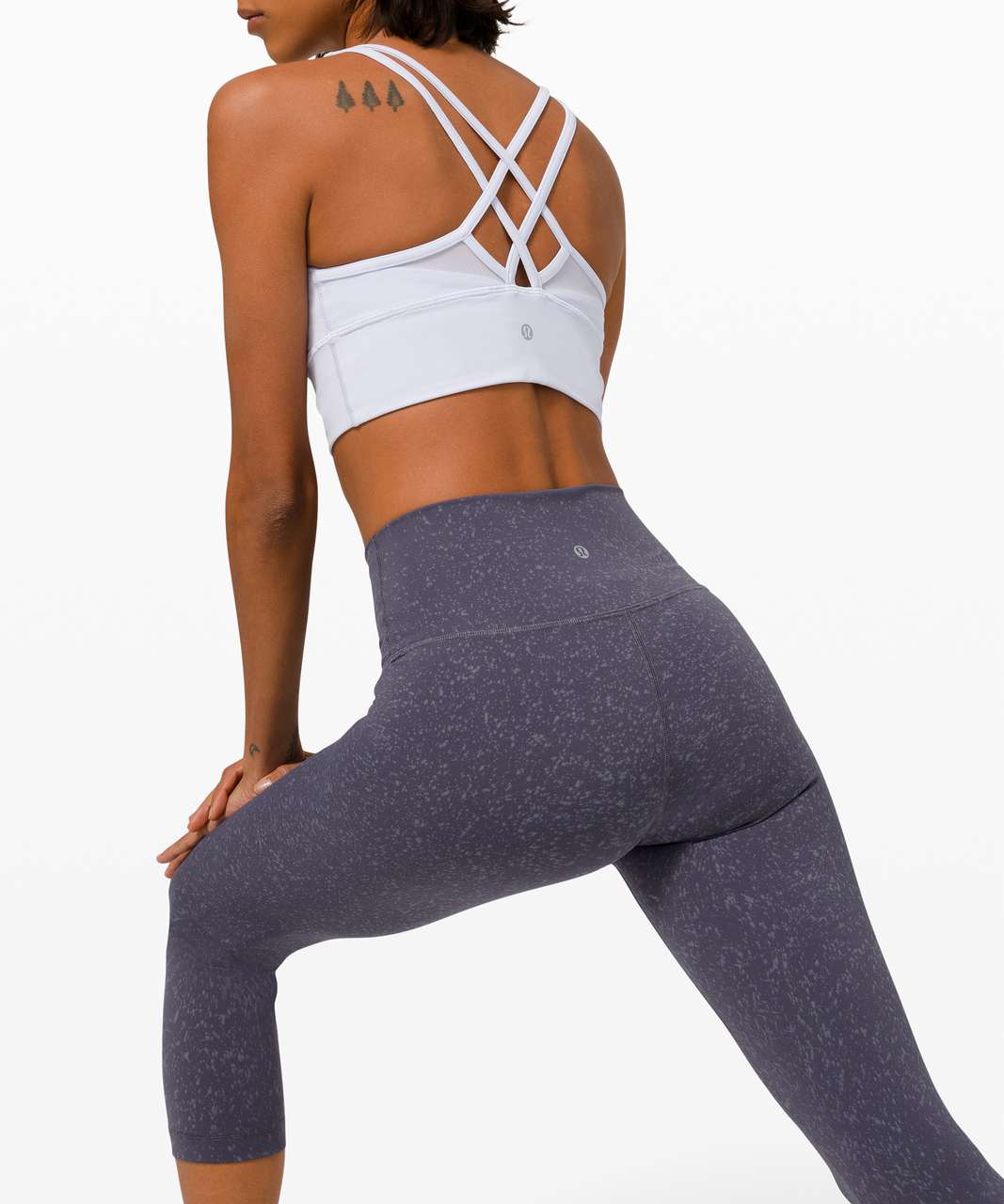 Lululemon Here to There High-Rise Crop - Crosshatch Texture Cadet Blue  Multi / Cadet Blue - lulu fanatics