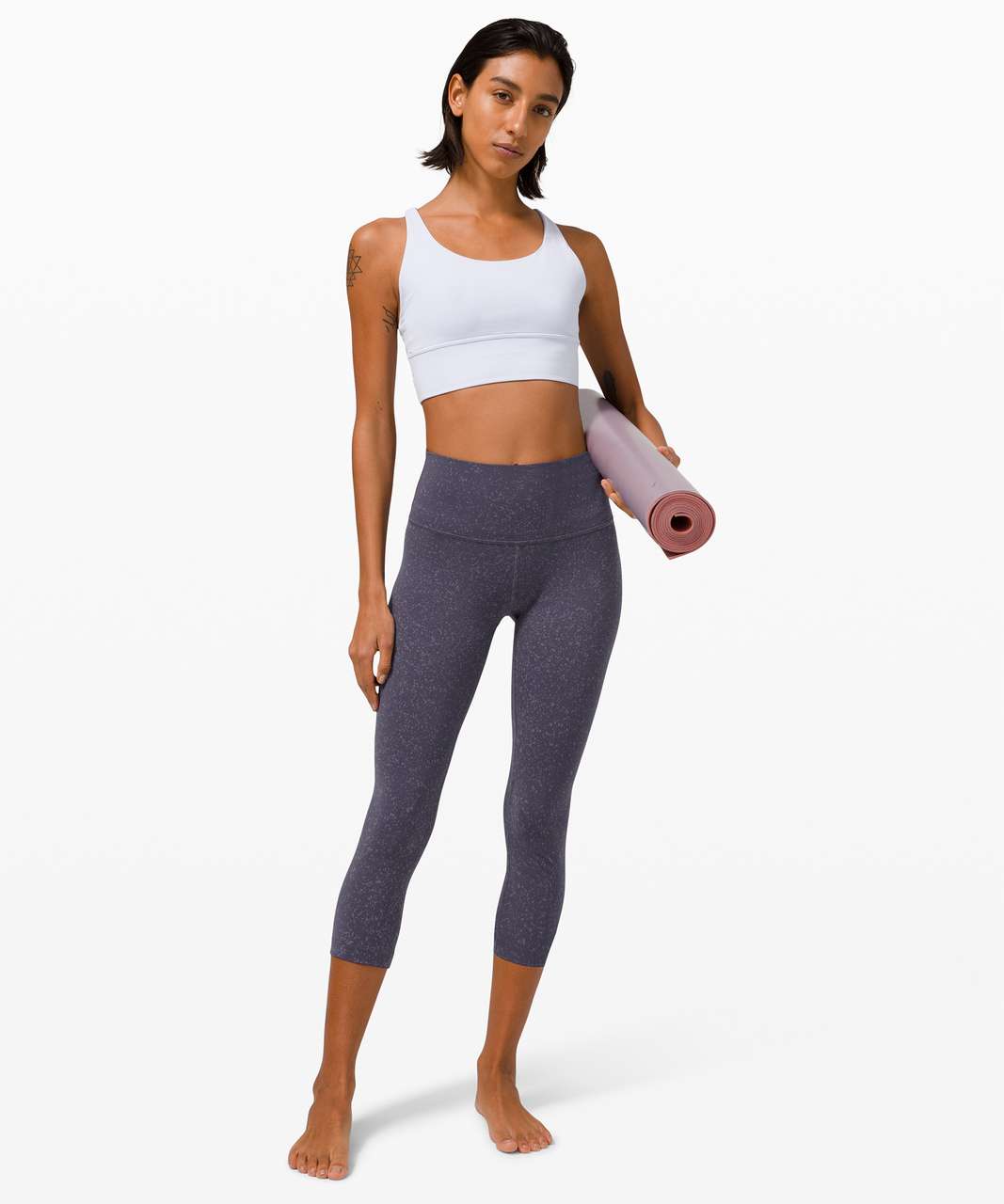 Lululemon Wunder Under High-Rise Crop 21 *Spray Full-On Luxtreme - Indigo  Spray Cadet Blue - lulu fanatics