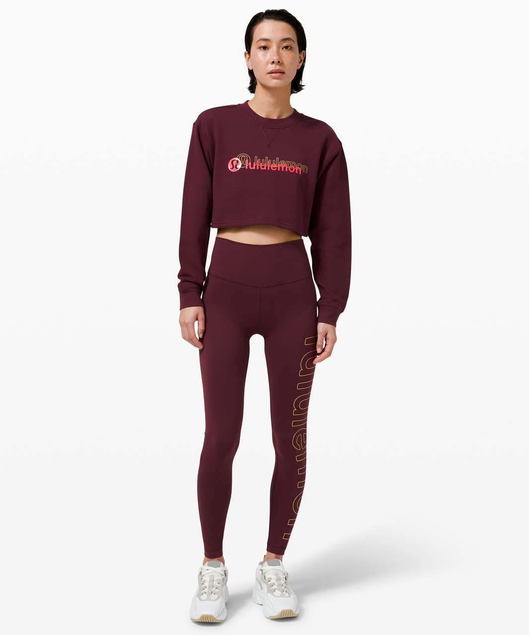 Lululemon All Yours Cropped Crew *Lunar New Year - Love Red - lulu fanatics