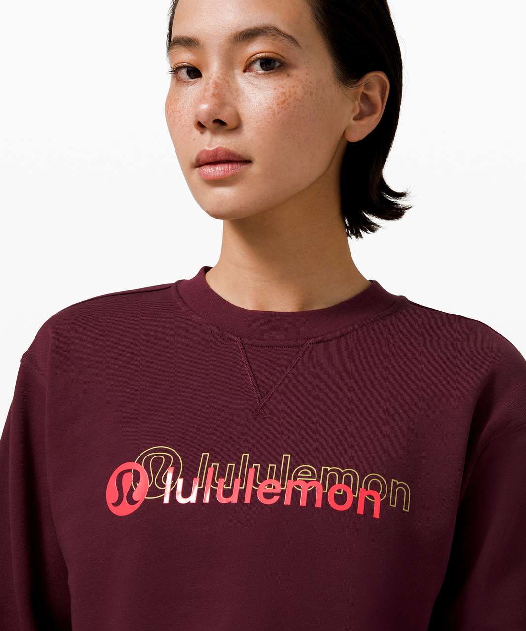 Lululemon All Yours Cropped Crew *Lunar New Year - Cassis