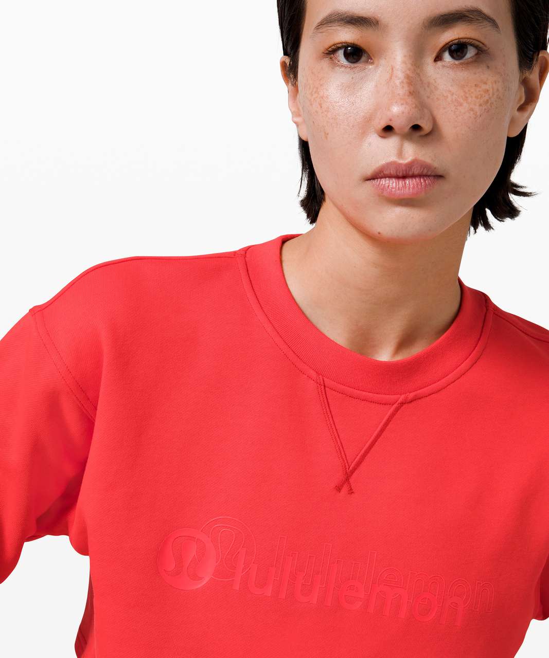 Lululemon All Yours Cropped Crew *Lunar New Year - Love Red