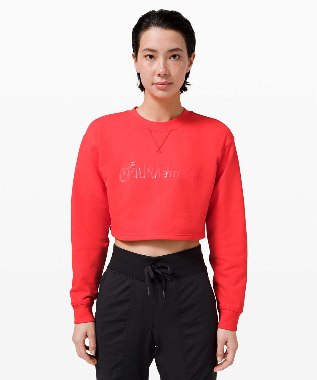 Lululemon All Yours Cropped Crew *Lunar New Year - Love Red - lulu fanatics