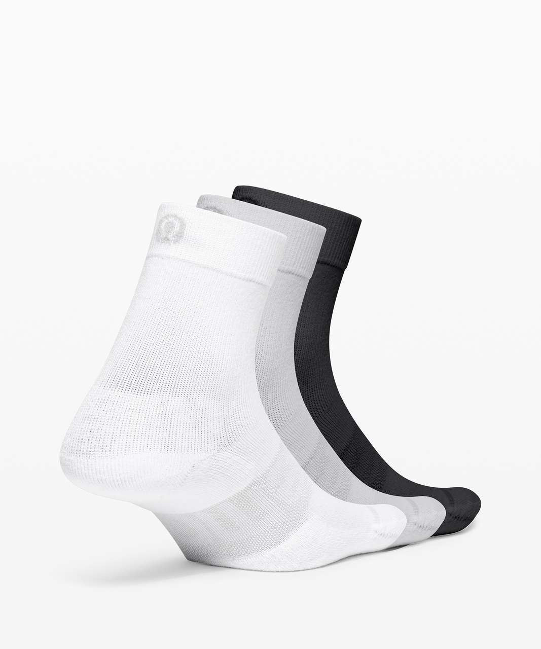 Lululemon Daily Stride Mid Crew Sock *3 Pack - White / Heather Grey / Black