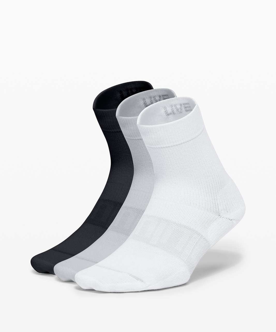 Lululemon Daily Stride Mid Crew Sock *3 Pack - White / Heather Grey / Black