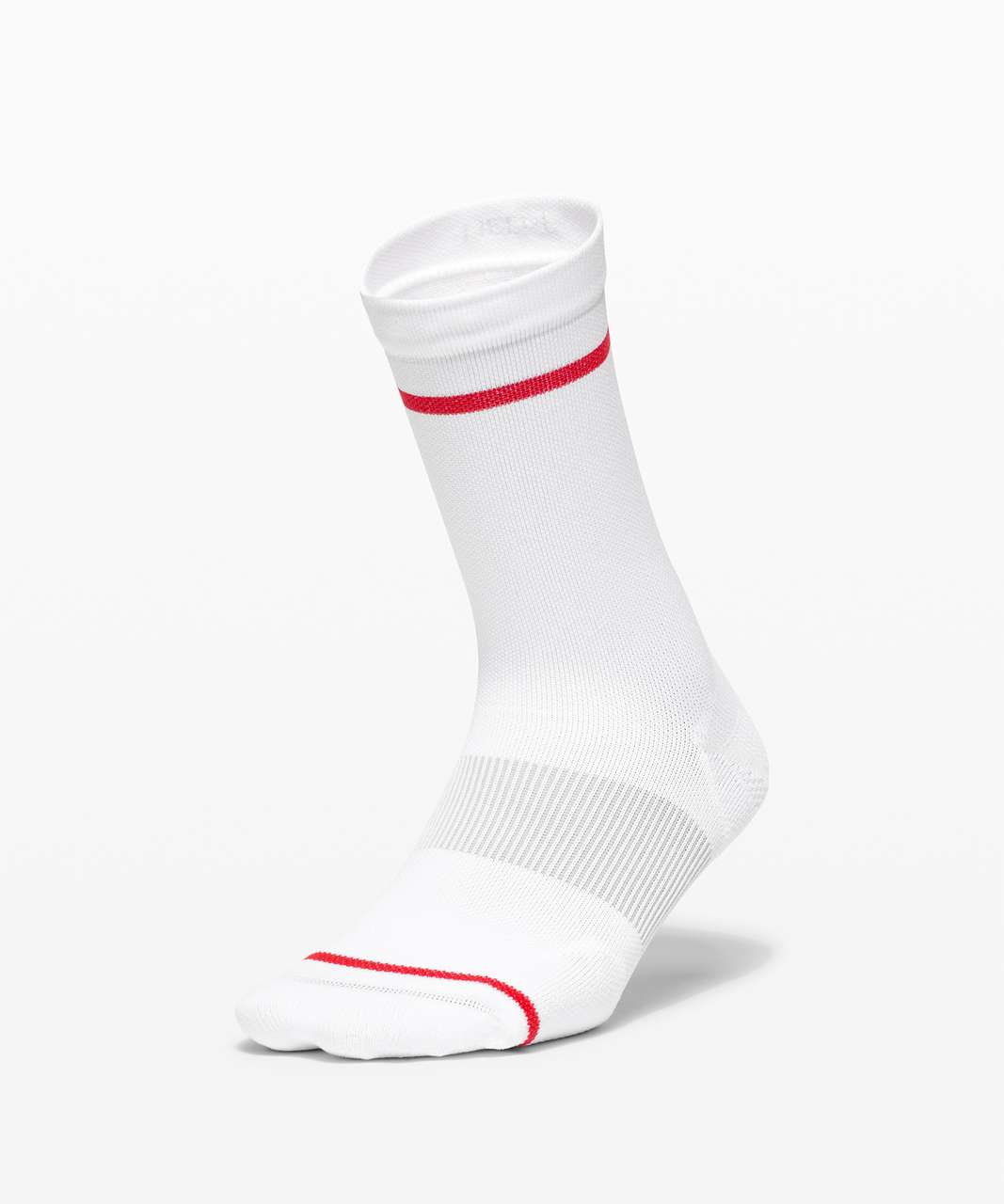 Lululemon Power Stride Crew Sock *2 Pack - White / Lulu Red