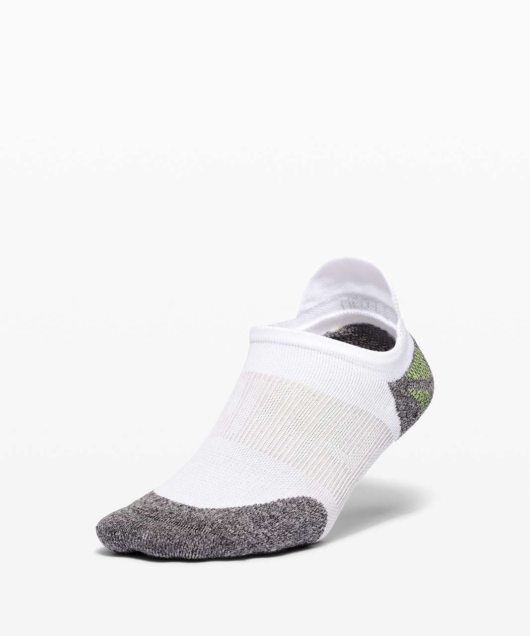 Lululemon Power Stride Tab Sock *Colourblock - White / Neo Mint