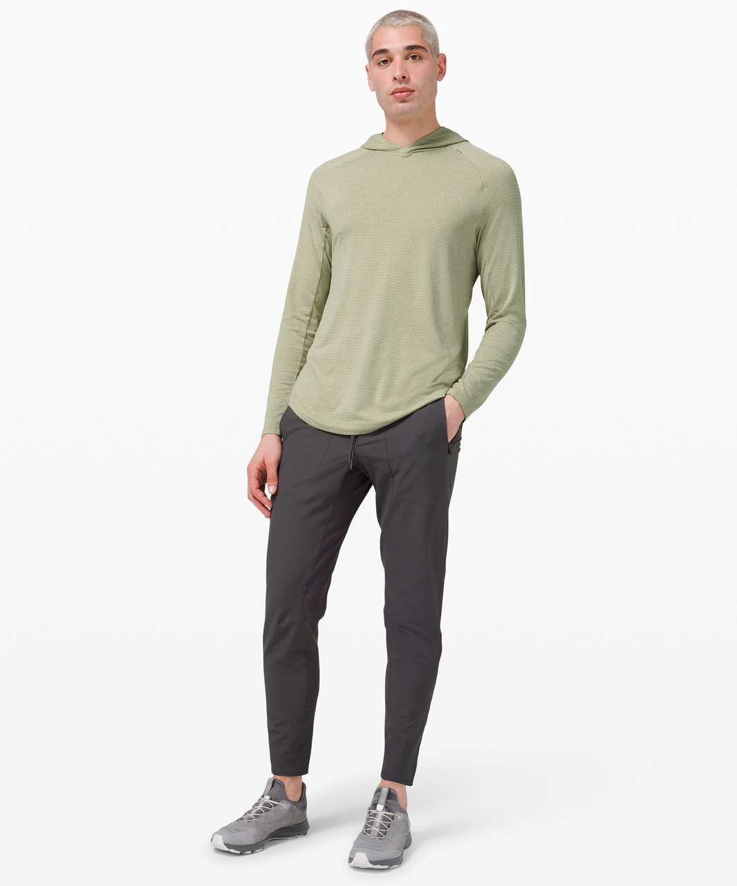 Lululemon Drysense Hoodie - Heathered Rosemary Green