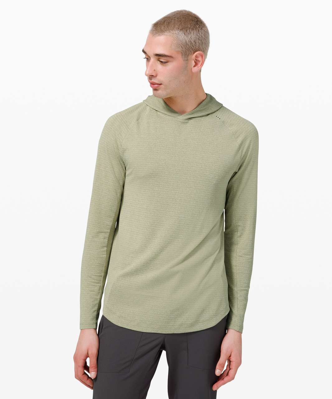 Lululemon Drysense Hoodie - Heathered Rosemary Green