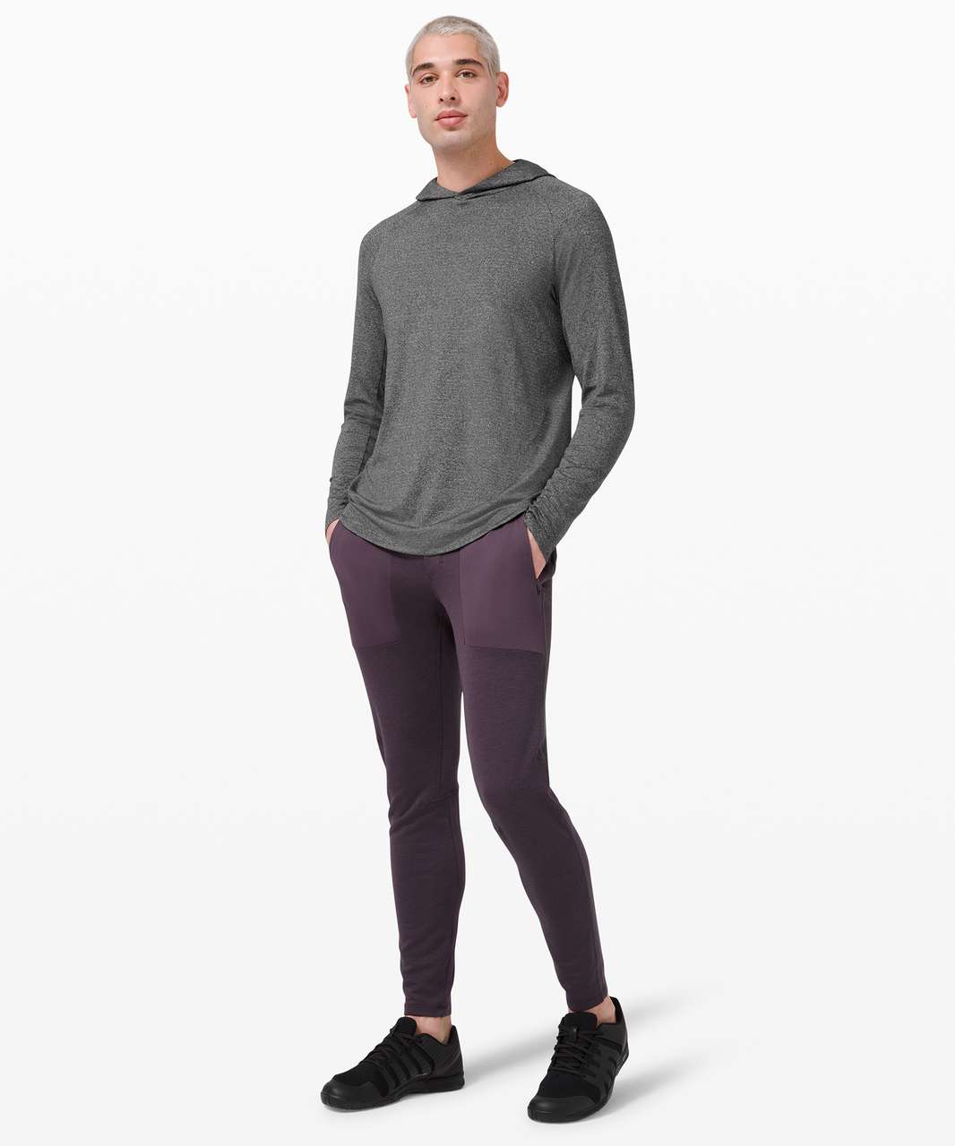 Lululemon Drysense Hoodie - Black / Rhino Grey