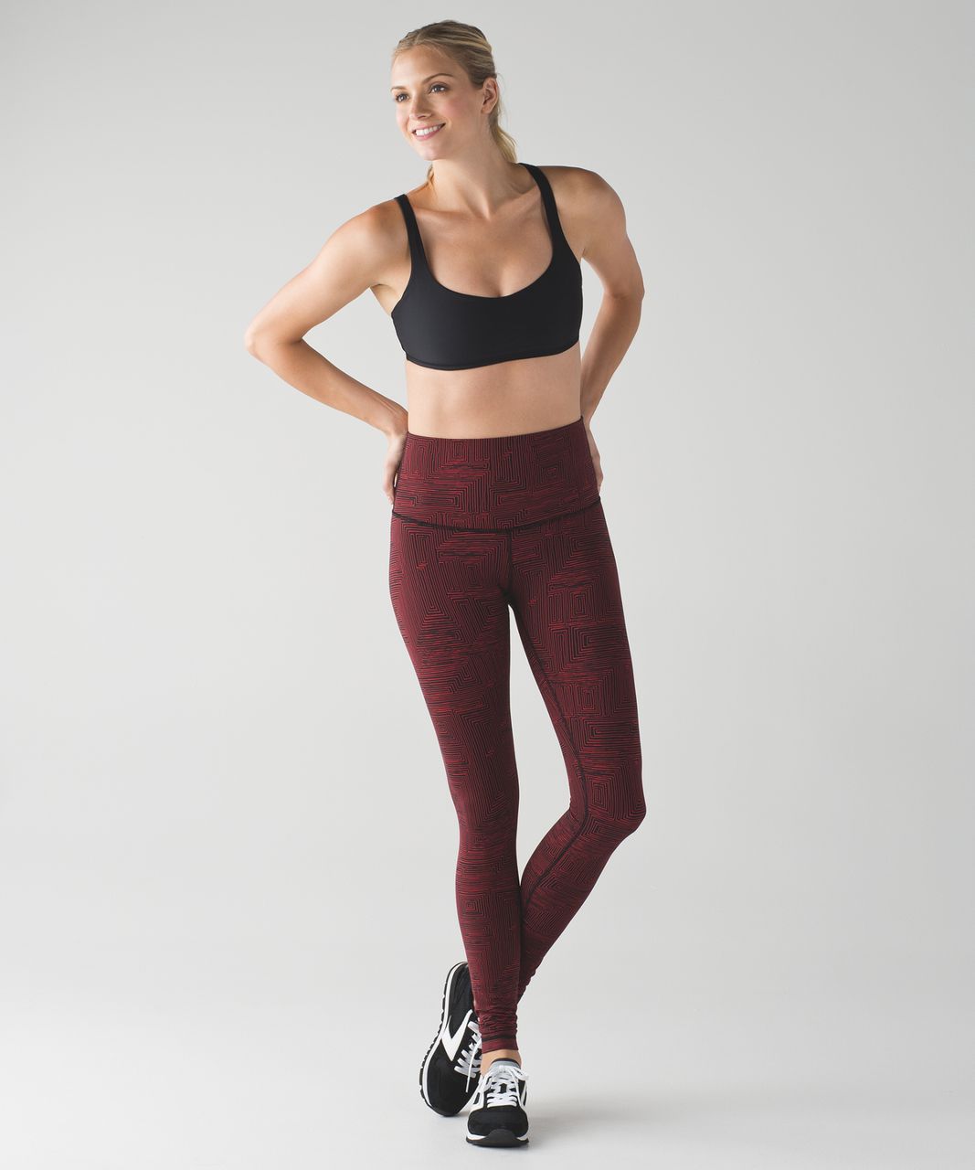 LULULEMON ATHLETICA Dark Red Wunder Under HR 7/8 Tight *LNY