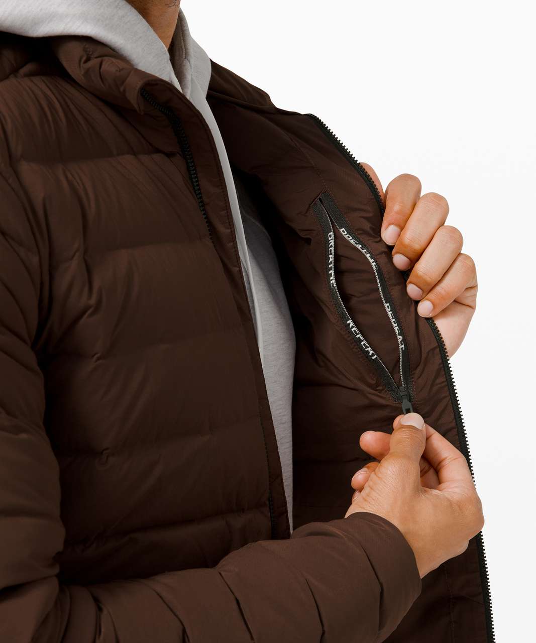 Lululemon Navigation Stretch Down Jacket - Brown Earth