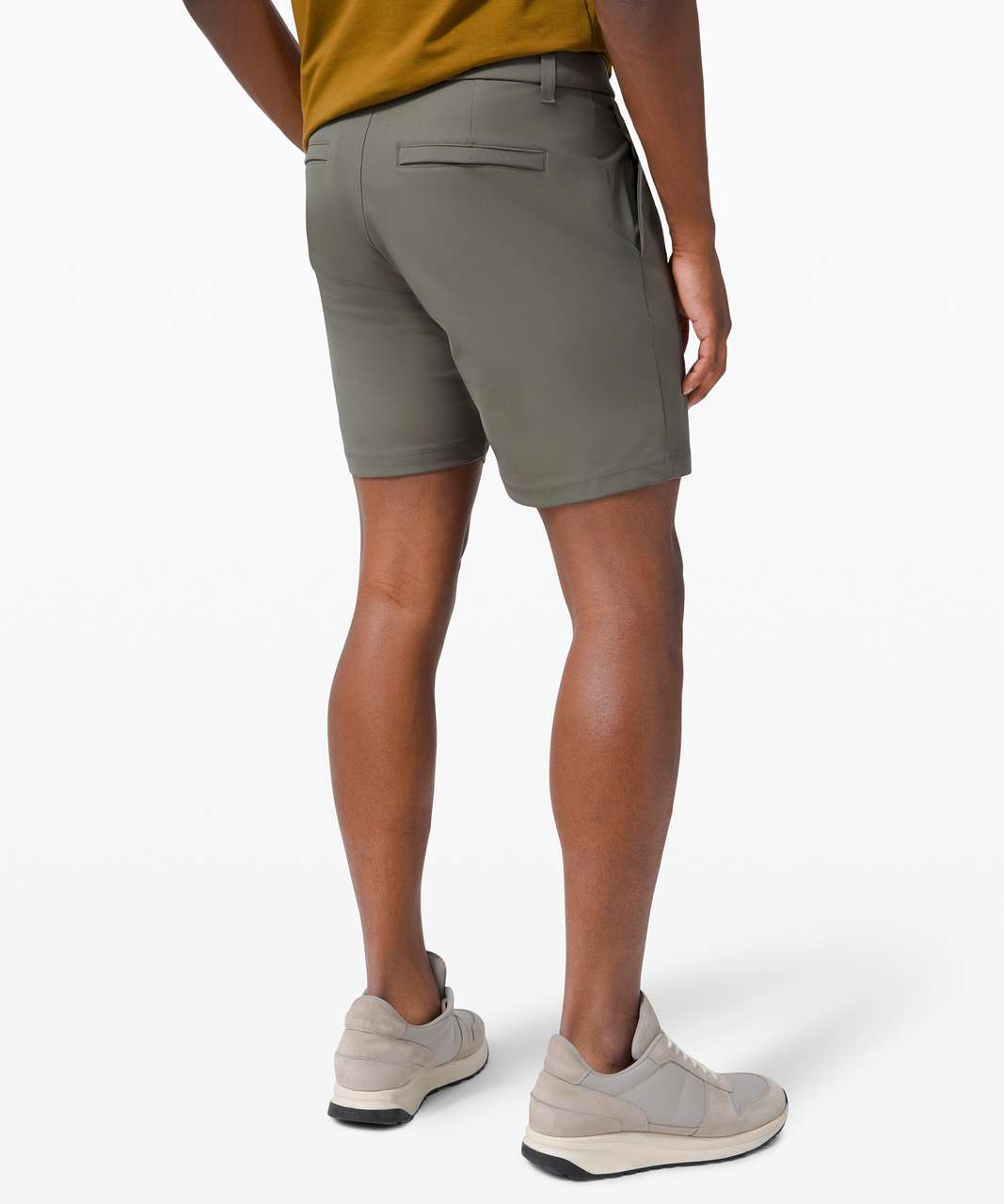 Comparison: Stroll at Sundown shorts (grey sage, 4) and On the Fly shorts  *woven (silver drop, 4) stats: 5'8/120 lbs/25” waist/35” hips/chicken legs  : r/lululemon