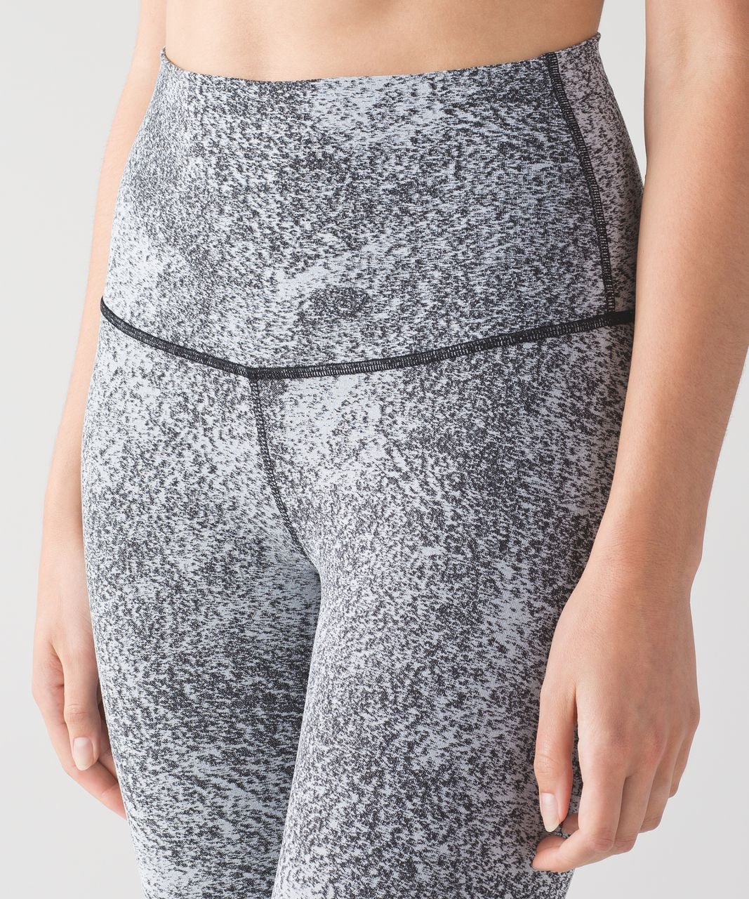 Lululemon Wunder Under Pant (Hi-Rise) - Luon Spray Jacquard White Black - lulu  fanatics