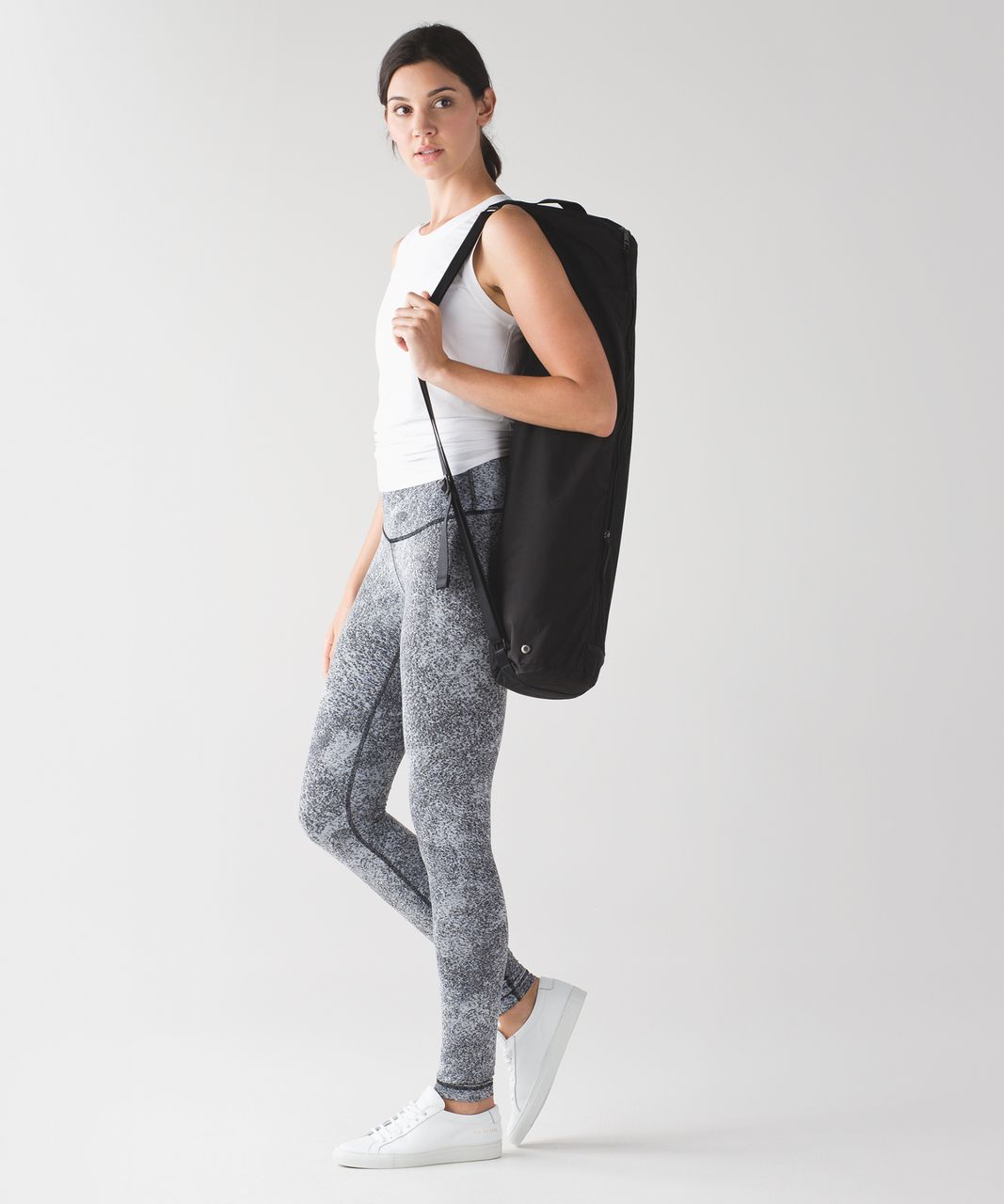 Lululemon Wunder Under Pant (Hi-Rise) - Luon Spray Jacquard White Black