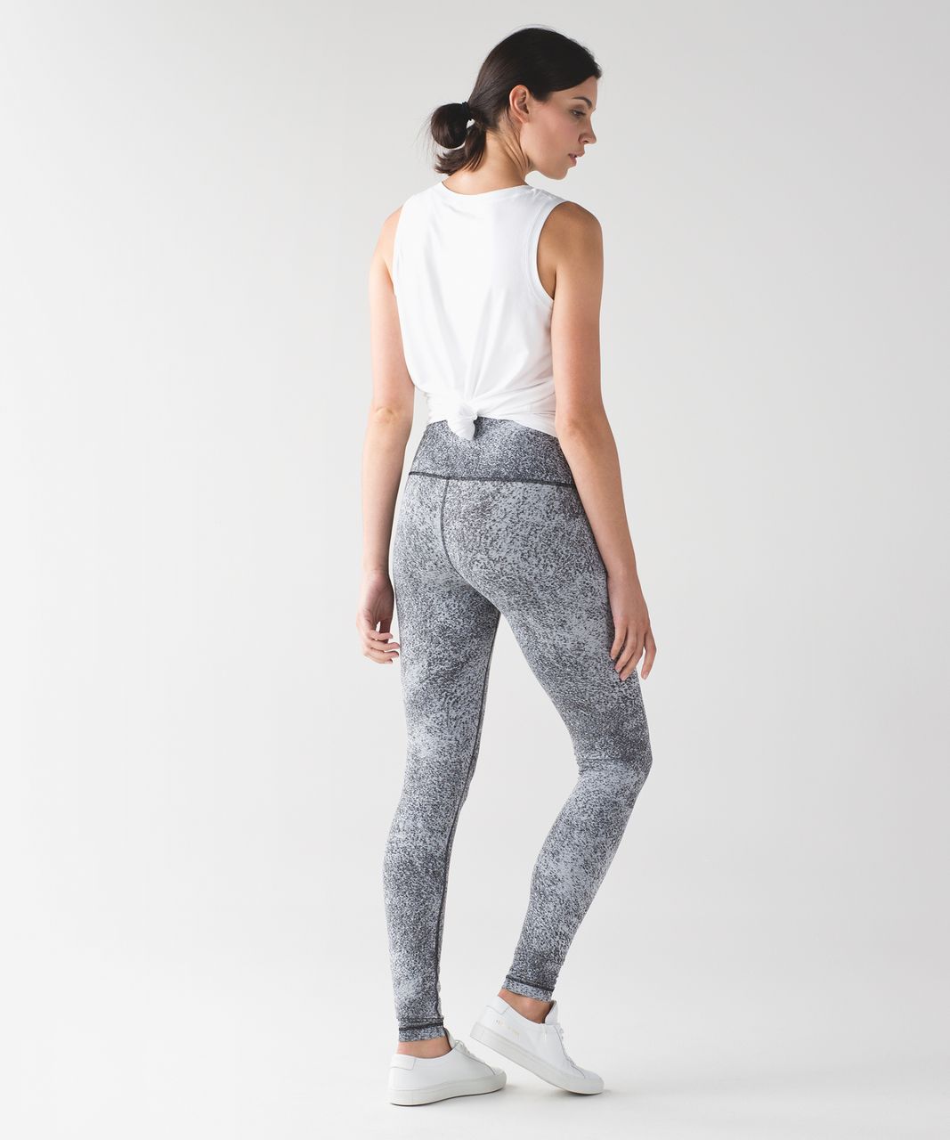 Lululemon Wunder Under Pant (Hi-Rise) - Luon Spray Jacquard White Black