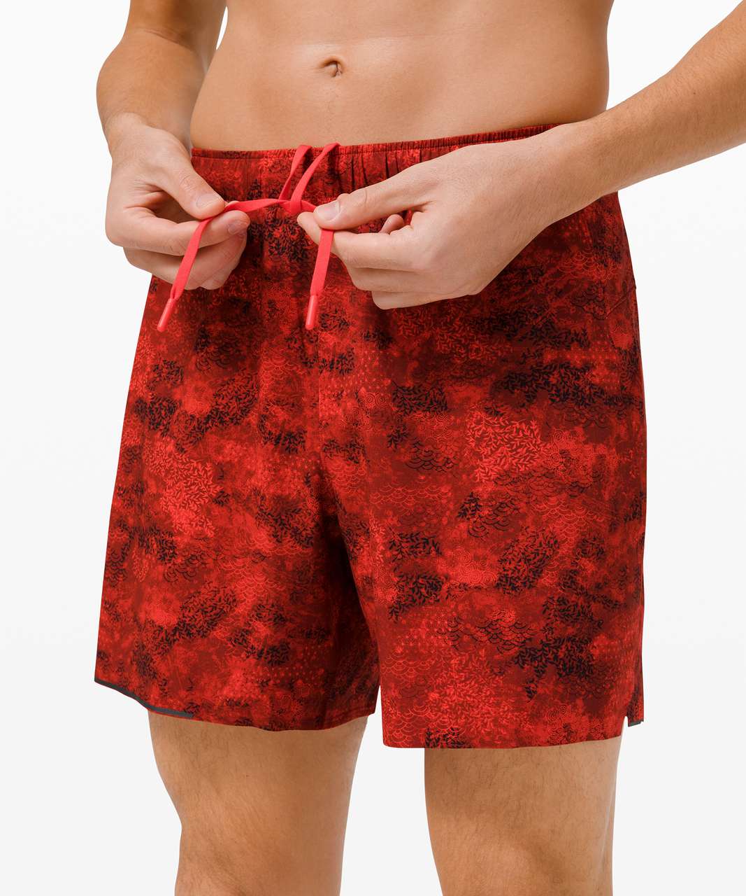 Lululemon Surge Short 6 Linerless *Lunar New Year - Intricate Oasis Love  Red Multi - lulu fanatics