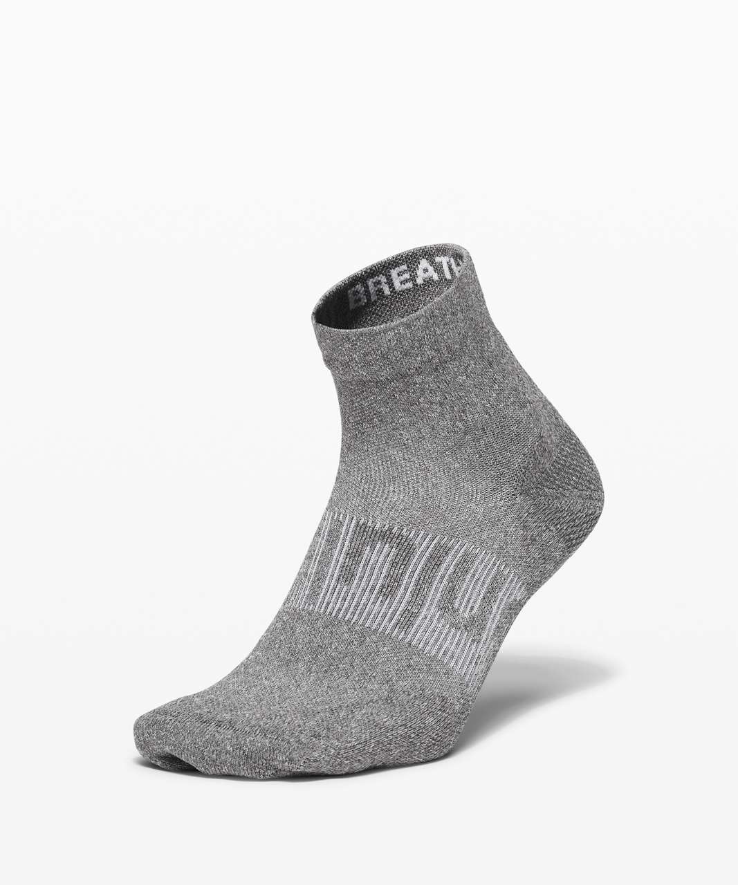 Lululemon Power Stride Ankle Sock - Heathered Graphite Grey