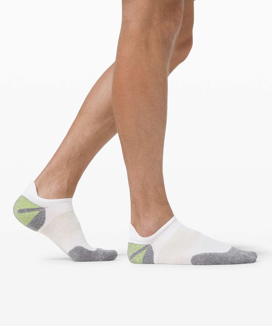 Lululemon Power Stride Tab Sock Anti-Stink *Colourblock - White / Neo Mint