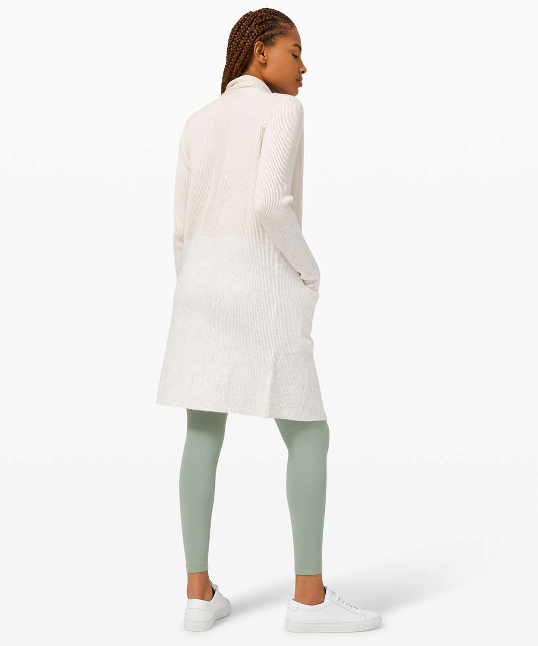 Lululemon Restful Intention Sweater Wrap - Light Ivory / Heathered Light Ivory