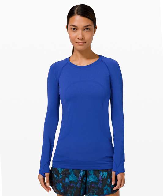 Lululemon Run: Swiftly Tech Long Sleeve - Spry Blue - lulu fanatics