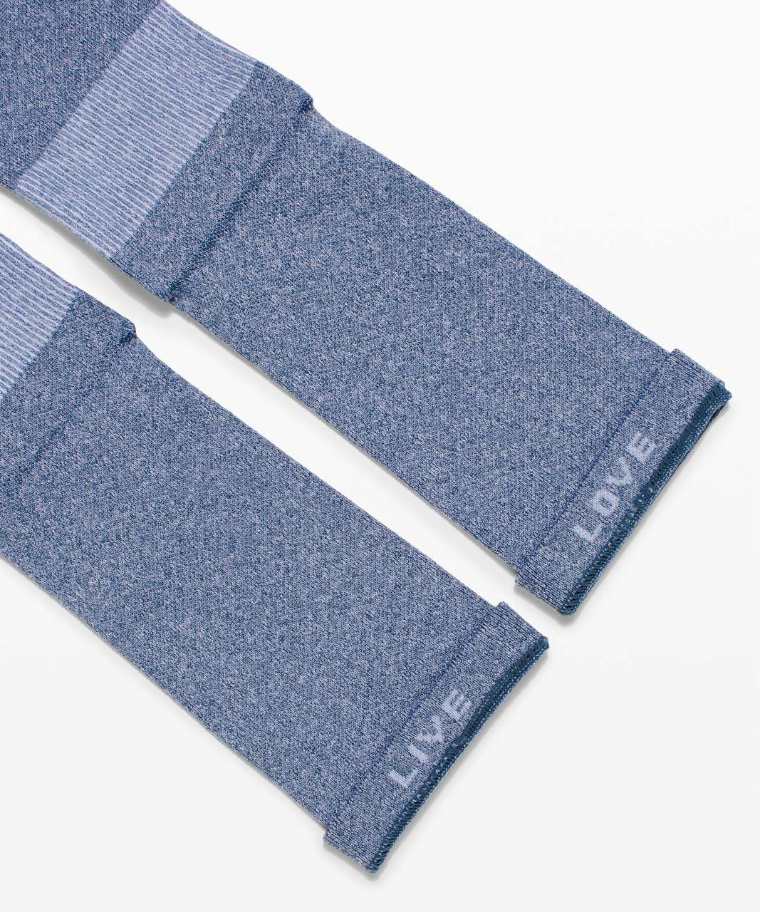 Lululemon Power Stride Crew Sock Stripe *2 Pack - Iron Blue / White