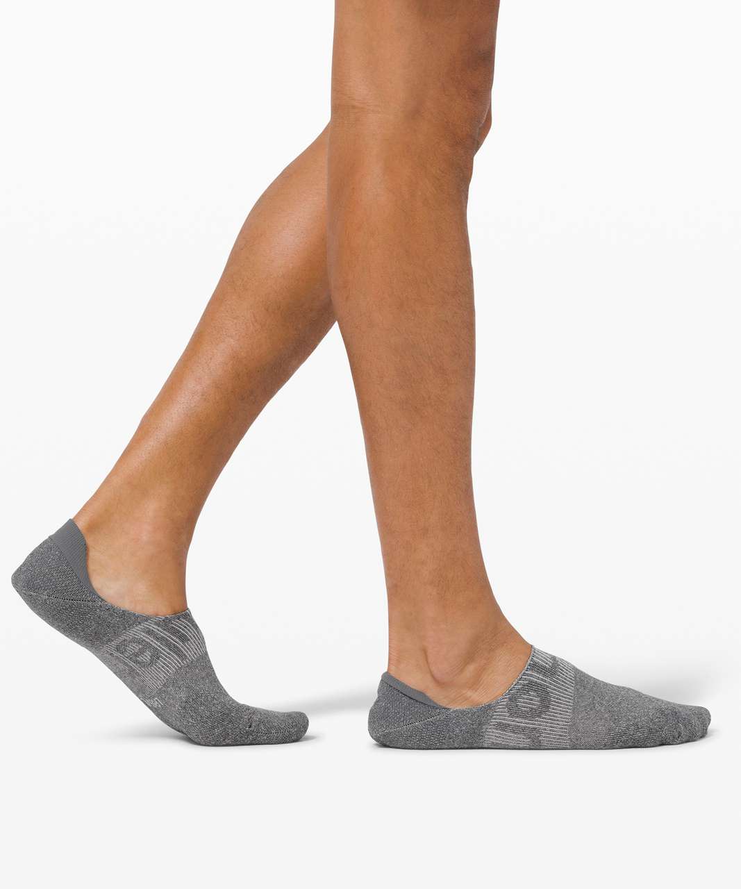 Lululemon Power Stride No-Show Sock with Active Grip *Anti-Stink 3 Pack - Heathered Graphite Grey