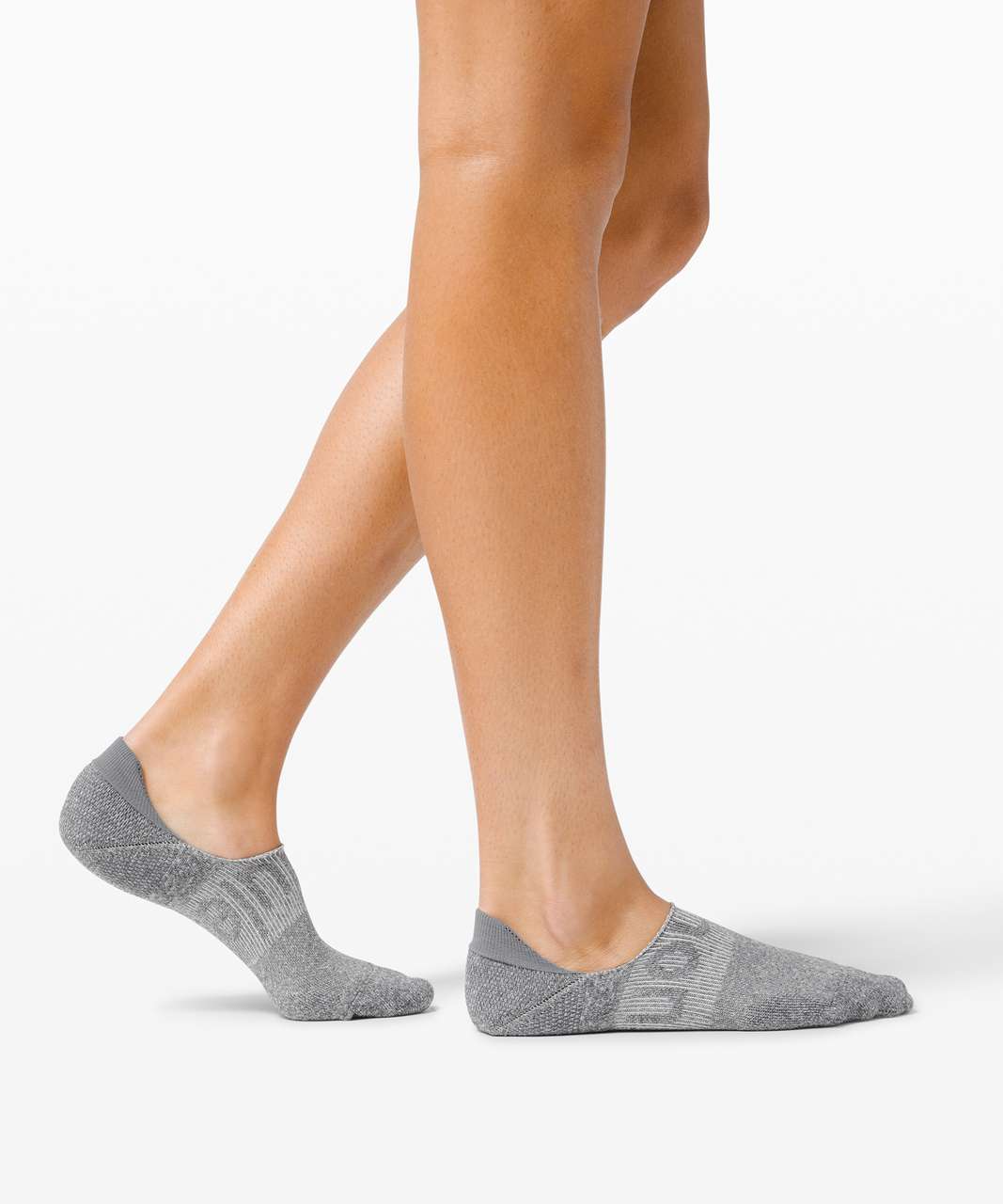 Lululemon Power Stride No-Show Sock with Active Grip *Anti-Stink 3 Pack - Heathered Graphite Grey