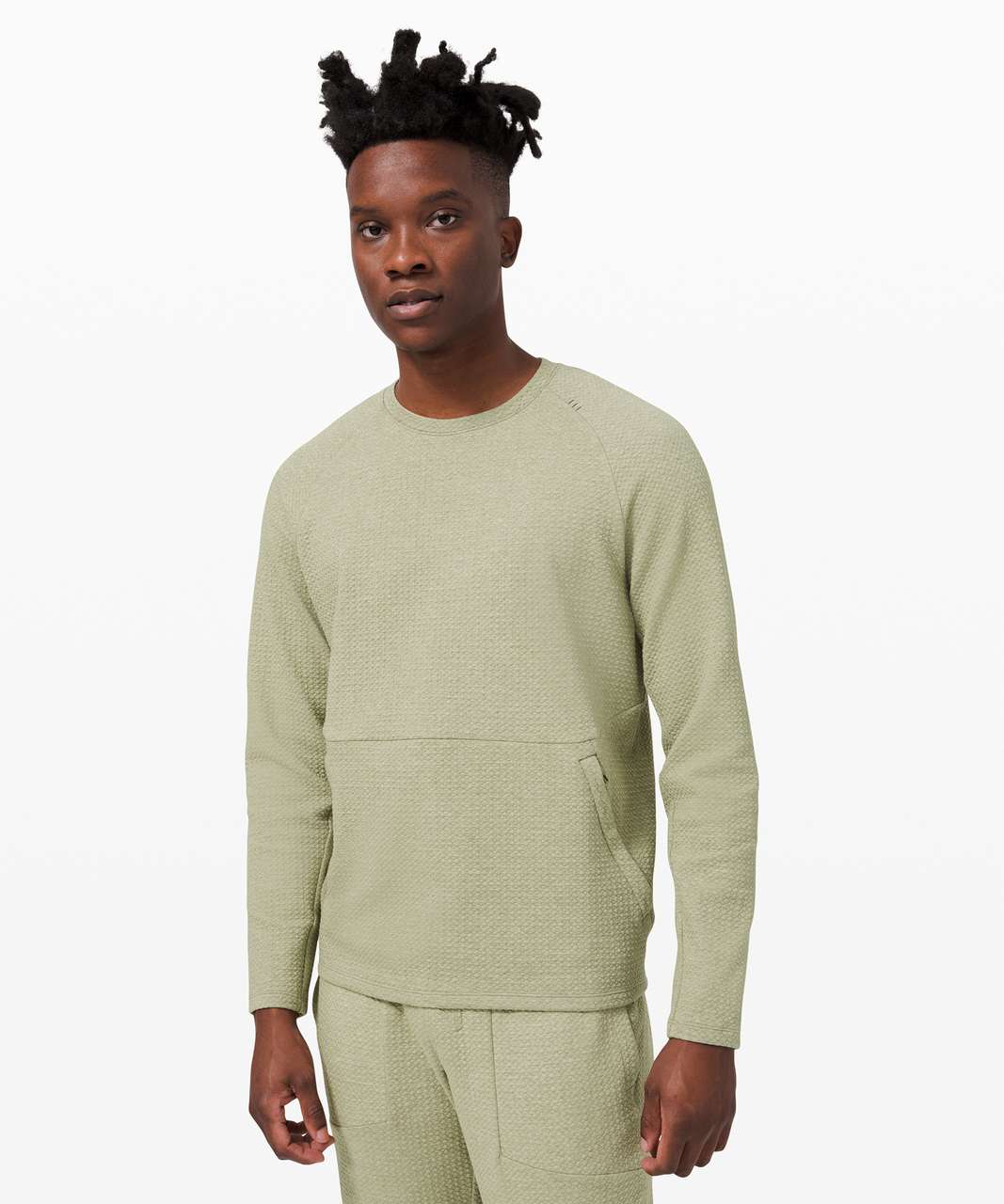 Lululemon Textured Crewneck Pullover - Dew Green - lulu fanatics