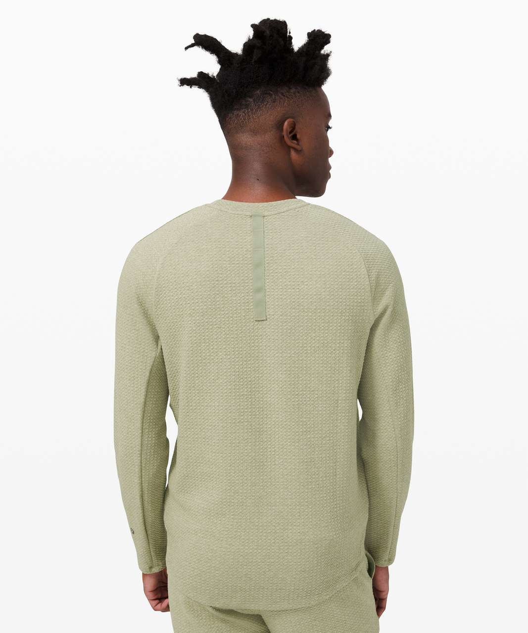 Lululemon At Ease Crew - Heathered Rosemary Green / Black