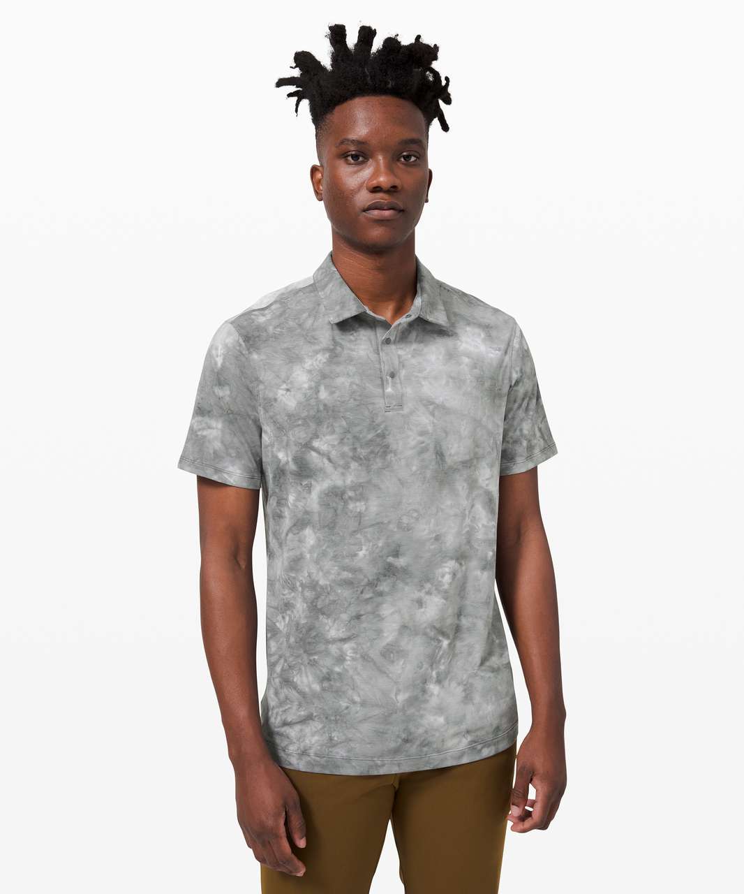 Lululemon Evolution Polo *Wash - Diamond Dye White Asphalt Grey