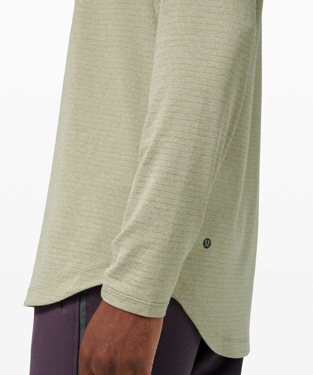 Lululemon Drysense Long Sleeve - Heathered Rosemary Green