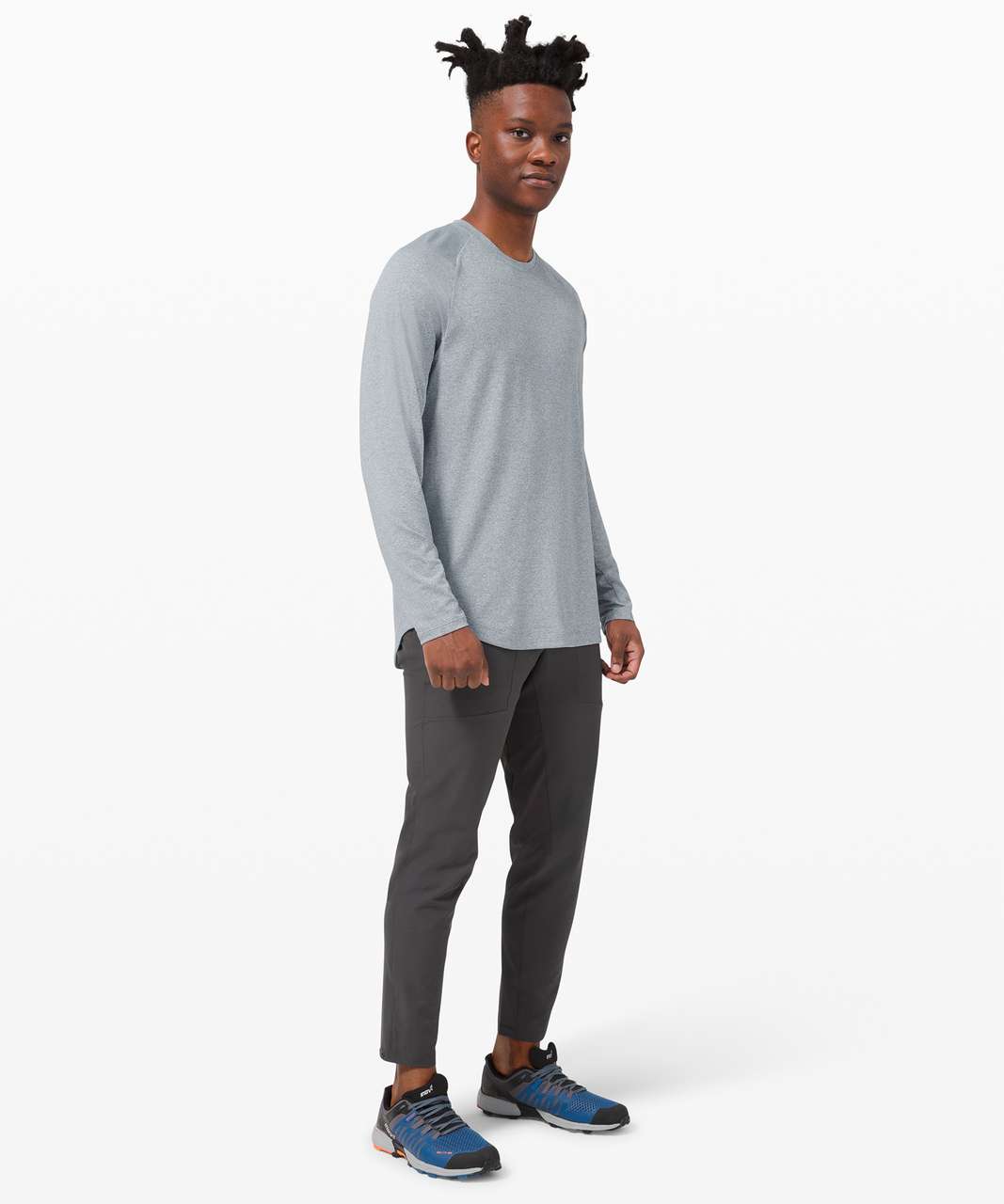 Lululemon Drysense Long Sleeve - Chambray / White