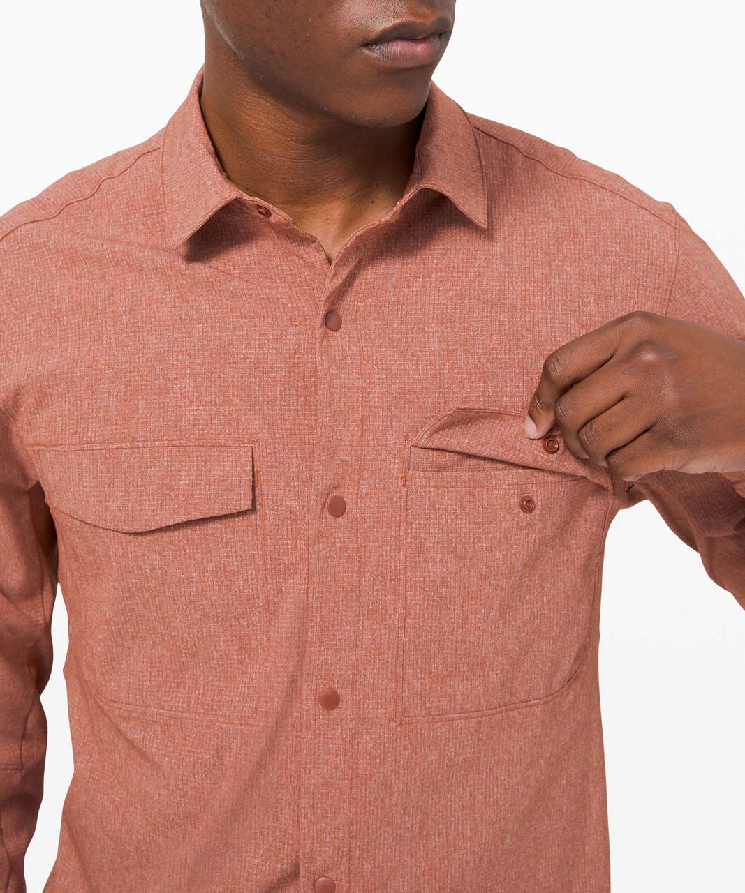 Lululemon Airing Easy Overshirt - Heathered Dark Terracotta